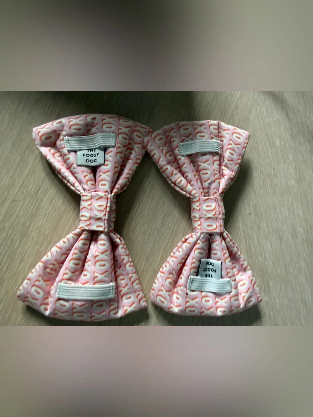 New (2) Anthropologie Hugs And Kisses Lady Bow collar attachment for dogs